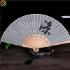 Quạt Gấp Cổ Điển Thêu Viền Hanfu - Tay Cầm Tre, Cotton, Vải Lanh, 104.870₫ 4