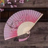 Quạt gấp lụa thân gỗ sang trọng, cổ điển khiêu vũ, chất lượng cao - 47.443₫ 2