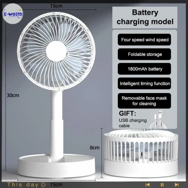 Quạt gấp USB 4 chức năng tốc độ và hẹn giờ, phù hợp ký túc xá, văn phòng, sinh viên 18 Quạt gấp USB 4 chức năng tốc độ và hẹn giờ, phù hợp ký túc xá, văn phòng, sinh viên 18