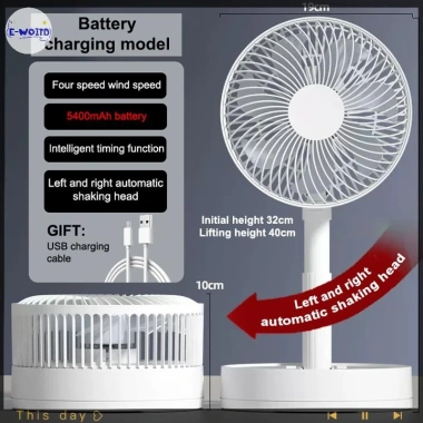 Quạt gấp USB 4 chức năng tốc độ và hẹn giờ, phù hợp ký túc xá, văn phòng, sinh viên 25 Quạt gấp USB 4 chức năng tốc độ và hẹn giờ, phù hợp ký túc xá, văn phòng, sinh viên 25