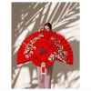 Quạt giấy đỏ trang trí Tết - Decor góc Tết sang trọng, kèm móc treo, giảm giá 120.000₫ giá gốc 148.800₫