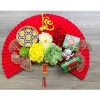 Quạt giấy đỏ trang trí Tết - Decor góc Tết sang trọng, kèm móc treo, giảm giá 120.000₫ giá gốc 148.800₫ 4
