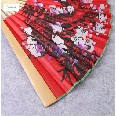 Quạt Giấy Hoa Anh Đào 110cm Treo Tường - Trang Trí Tết Nhà Hàng, Quán Cà Phê, Văn Phòng, 190k
