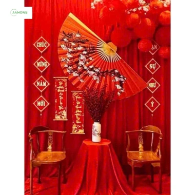 Quạt Giấy Hoa Anh Đào 110cm Treo Tường - Trang Trí Tết Nhà Hàng, Quán Cà Phê, Văn Phòng, 190k 9 Quạt Giấy Hoa Anh Đào 110cm Treo Tường - Trang Trí Tết Nhà Hàng, Quán Cà Phê, Văn Phòng, 190k 9