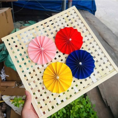 Quạt giấy nhung tròn - ĐI ĐƠN TỪ 5 MÓN giỏ quà Tết, hoa quả, bánh - Chỉ10.000đ 4