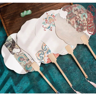 Quạt Giấy Xuyên Chỉ Viết Thư Pháp Nghệ Thuật Cổ - Phụ Kiện Hàn Học Việt Phục Cổ