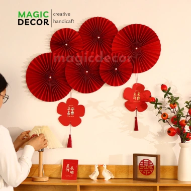 Quạt gỗ trang trí Tết Phụ kiện chụp ảnh phong cách cổ trang, decor Magicdecor 8.910₫ 10