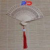 Quạt gỗ trắng và đỏ tua ngọc vân - gấp gọn, decor Tết, giỏ quà, chỉ 9.000đ 3