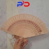 Quạt gỗ trắng và đỏ tua ngọc vân - gấp gọn, decor Tết, giỏ quà, chỉ 9.000đ 4