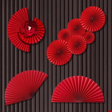 Quạt gỗ tre cầm tay phong cách trang trí nhà cửa, tháp bánh, nước tết, cosplay cổ trang – Giá chỉ 12.000₫ 9