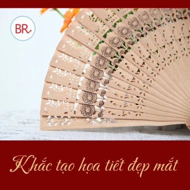 Quạt Gỗ Xếp Họa Tiết Cổ Trang - Thơm, Trang Trí Ảnh Áo Dài, Tháp Bánh 1.747 Giá 15.000đ