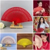 Quạt Gỗ Xếp Trang Trí Tết - Oản Tháp Bánh, Phụ Kiện Chụp Ảnh, Decor Cổ Trang, 26.800 VND
