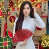 Quạt Gỗ Xếp Trang Trí Tết - Oản Tháp Bánh, Phụ Kiện Chụp Ảnh, Decor Cổ Trang, 26.800 VND 2