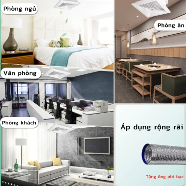 Quạt hút âm trần SUZUME 8-12 inch - Quạt thông gió, hút mùi nhà vệ sinh, tặng 1m ống hút, giảm giá 22%