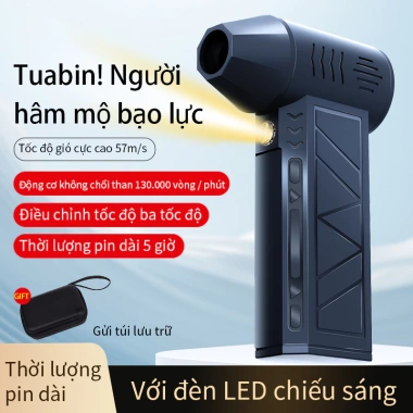 Quạt hút bụi di động 130.000 RPM - Mini 52m/s, sạch điện tử, cắm trại, 583.999đ