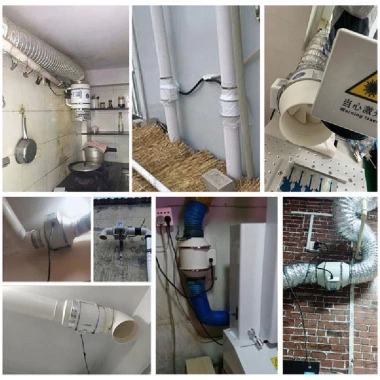 Quạt hút mùi bếp COMBO 1 quạt, máng thu, ống bạc 2m - Giá chỉ 599.000 VND