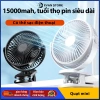 Quạt kẹp bàn mini 15.000mAh - Đèn ban đêm, 4 hướng gió, êm, pin lâu, 160.000 VND