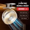 Quạt kẹp bàn mini 15.000mAh - Đèn ban đêm, 4 hướng gió, êm, pin lâu, 160.000 VND 2