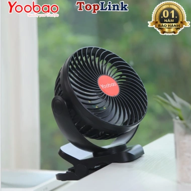 Quạt Kẹp Mini Yoobao F8 3in1 Tích Điện 8.000mAh Đèn LED Dùng 9‑30h Sạc Dự Phòng 2
