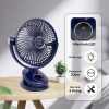 Quạt Kẹp Tích Điện Q8 Tự Động Xoay 20cm Đèn LED Hiển Thị % Pin Giá Ưu Đãi 379k 6