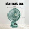 Quạt Kẹp Tích Điện Q8 Tự Động Xoay 20cm Đèn LED Hiển Thị % Pin Giá Ưu Đãi 379k 8