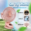 Quạt Kẹp Tích Điện Q8 Tự Động Xoay 20cm Đèn LED Hiển Thị % Pin Giá Ưu Đãi 379k 9