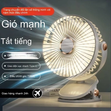 Quạt kẹp USB Xiaoyan yên tĩnh - Đèn ngủ, dùng bàn, pin lâu, chỉ 116.200 VND Quạt kẹp USB Xiaoyan yên tĩnh - Đèn ngủ, dùng bàn, pin lâu, chỉ 116.200 VND
