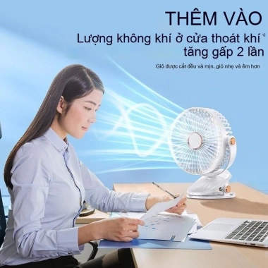 Quạt kẹp USB Xiaoyan yên tĩnh - Đèn ngủ, dùng bàn, pin lâu, chỉ 116.200 VND 5 Quạt kẹp USB Xiaoyan yên tĩnh - Đèn ngủ, dùng bàn, pin lâu, chỉ 116.200 VND 5