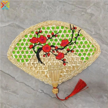 Quạt lá cọ truyền thống cầm tay, tự nhiên chống muỗi mùa hè, rơm dệt thủ công 2 Quạt lá cọ truyền thống cầm tay, tự nhiên chống muỗi mùa hè, rơm dệt thủ công 2