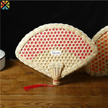 Quạt lá cọ truyền thống cầm tay, tự nhiên chống muỗi mùa hè, rơm dệt thủ công