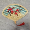 Quạt lá cọ truyền thống cầm tay, tự nhiên chống muỗi mùa hè, rơm dệt thủ công 9