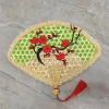 Quạt lá cọ truyền thống cầm tay, tự nhiên chống muỗi mùa hè, rơm dệt thủ công 10