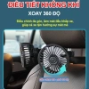 Quạt làm mát 2 đầu gắn ghế sau ô tô Xoay 360 độ, công suất lớn, bảo hành 12 tháng 3