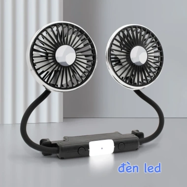 Quạt làm mát 2 đầu gắn ghế sau ô tô Xoay 360 độ, công suất lớn, bảo hành 12 tháng 8 Quạt làm mát 2 đầu gắn ghế sau ô tô Xoay 360 độ, công suất lớn, bảo hành 12 tháng 8