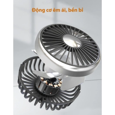 Quạt Làm Mát Ôtô USB 10W - 3 Cấp Độ Gió, Motor Êm Ái, Không Ồn, Giá 169k 4