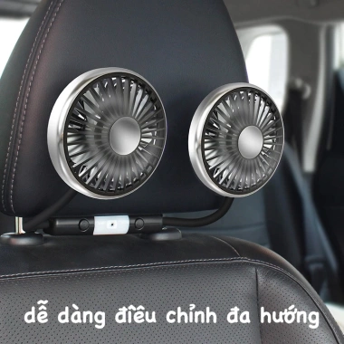 Quạt Làm Mát Ôtô USB 10W - 3 Cấp Độ Gió, Motor Êm Ái, Không Ồn, Giá 169k 7
