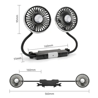 Quạt Làm Mát Ôtô USB 10W - 3 Cấp Độ Gió, Motor Êm Ái, Không Ồn, Giá 169k 8