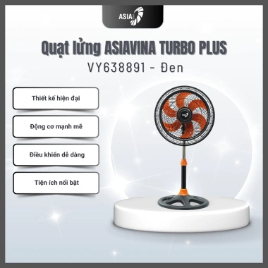 Quạt Lửng TEFAL TURBO PLUS VY638.891 Đen - Công suất mạnh, giá 534k 2 Quạt Lửng TEFAL TURBO PLUS VY638.891 Đen - Công suất mạnh, giá 534k 2