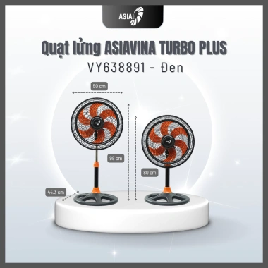 Quạt Lửng TEFAL TURBO PLUS VY638.891 Đen - Công suất mạnh, giá 534k 7 Quạt Lửng TEFAL TURBO PLUS VY638.891 Đen - Công suất mạnh, giá 534k 7