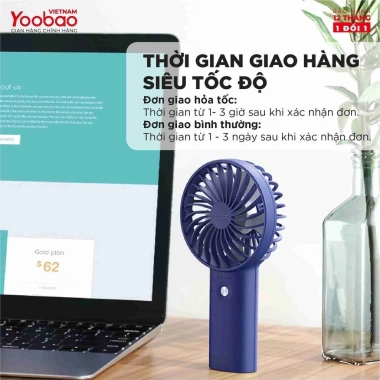 Quạt mini cầm tay Yoobao F3 3.000/6.000mAh - Pin bền 26h, bảo hành 12 tháng, giá 199k 4 Quạt mini cầm tay Yoobao F3 3.000/6.000mAh - Pin bền 26h, bảo hành 12 tháng, giá 199k 4