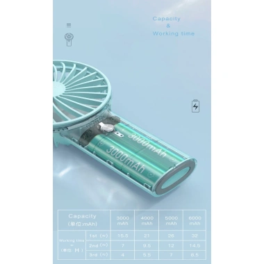 Quạt mini cầm tay Yoobao F3 3.000/6.000mAh - Pin bền 26h, bảo hành 12 tháng, giá 199k
