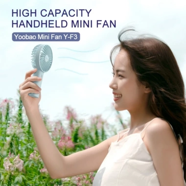 Quạt mini cầm tay Yoobao F3 3.000/6.000mAh - Pin bền 26h, bảo hành 12 tháng, giá 199k