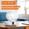 Quạt mini để bàn và treo tường, dao động mạnh, pin lâu dài, điều khiển từ xa, phù hợp ký túc xá - Giá 360.500 VND