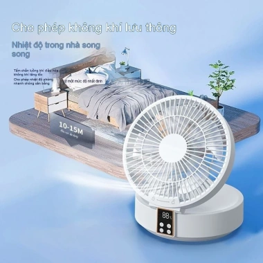 Quạt mini để bàn và treo tường, dao động mạnh, pin lâu dài, điều khiển từ xa, phù hợp ký túc xá - Giá 360.500 VND 3 Quạt mini để bàn và treo tường, dao động mạnh, pin lâu dài, điều khiển từ xa, phù hợp ký túc xá - Giá 360.500 VND 3