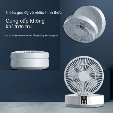 Quạt mini để bàn và treo tường, dao động mạnh, pin lâu dài, điều khiển từ xa, phù hợp ký túc xá - Giá 360.500 VND 6 Quạt mini để bàn và treo tường, dao động mạnh, pin lâu dài, điều khiển từ xa, phù hợp ký túc xá - Giá 360.500 VND 6
