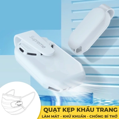 Quạt Mini kẹp khẩu trang - Làm mát, lọc không khí, khử khuẩn, chống bí thở, 120k 3