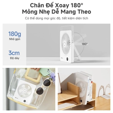 Quạt Mini Simplus Pink Bàn Chân Đế Xông Tinh Dầu 5 Chế Độ Gió 7.6h DFSH016 Bảo Hành 1 Năm 4