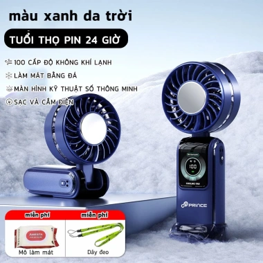 Quạt Năng Lượng Mặt Trời Mini Gập 4.000mAh Turbo Jet - Cầm Tay, Sạc Lại, Gió Mạnh 189.000 10
