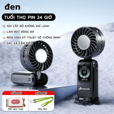Quạt Năng Lượng Mặt Trời Mini Gập 4.000mAh Turbo Jet - Cầm Tay, Sạc Lại, Gió Mạnh 189.000 11