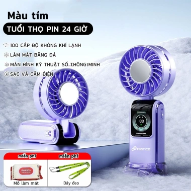 Quạt Năng Lượng Mặt Trời Mini Gập 4.000mAh Turbo Jet - Cầm Tay, Sạc Lại, Gió Mạnh 189.000 13